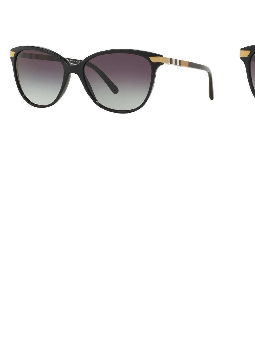 Women's Black Gradient Lens Cat-Eye Sunglasses